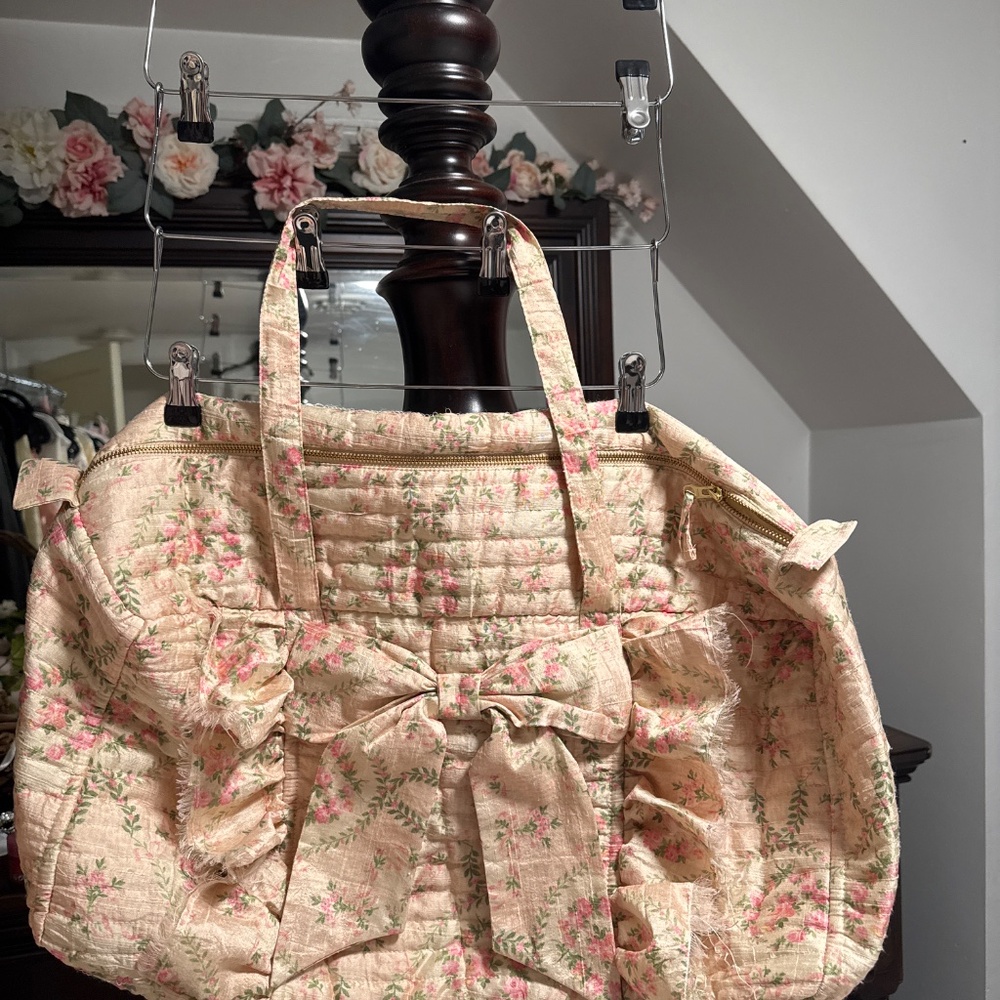 Rare Loveshackfancy Rose Shelby weekender bag - Picture 2 of 7